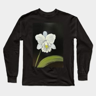 White Orchidia Long Sleeve T-Shirt